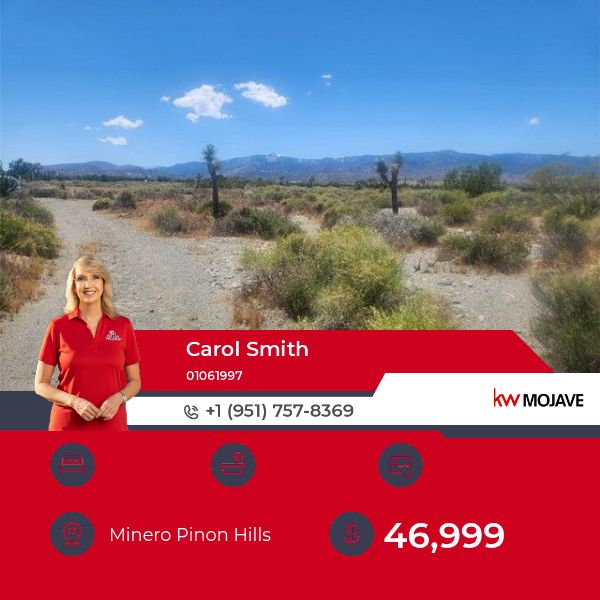 5 Acres of flat land in Pinon Hills! Live in Seclusion and enjoy the views and quiet! OWNER WILL CARRY. Not far from town.